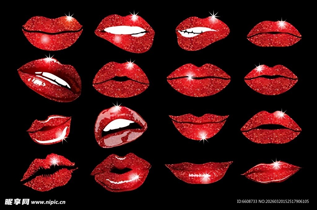 多样红唇造型展示