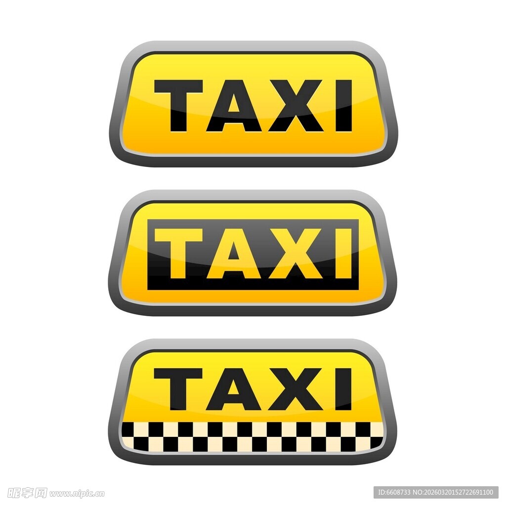 出租车标志图标设计元素