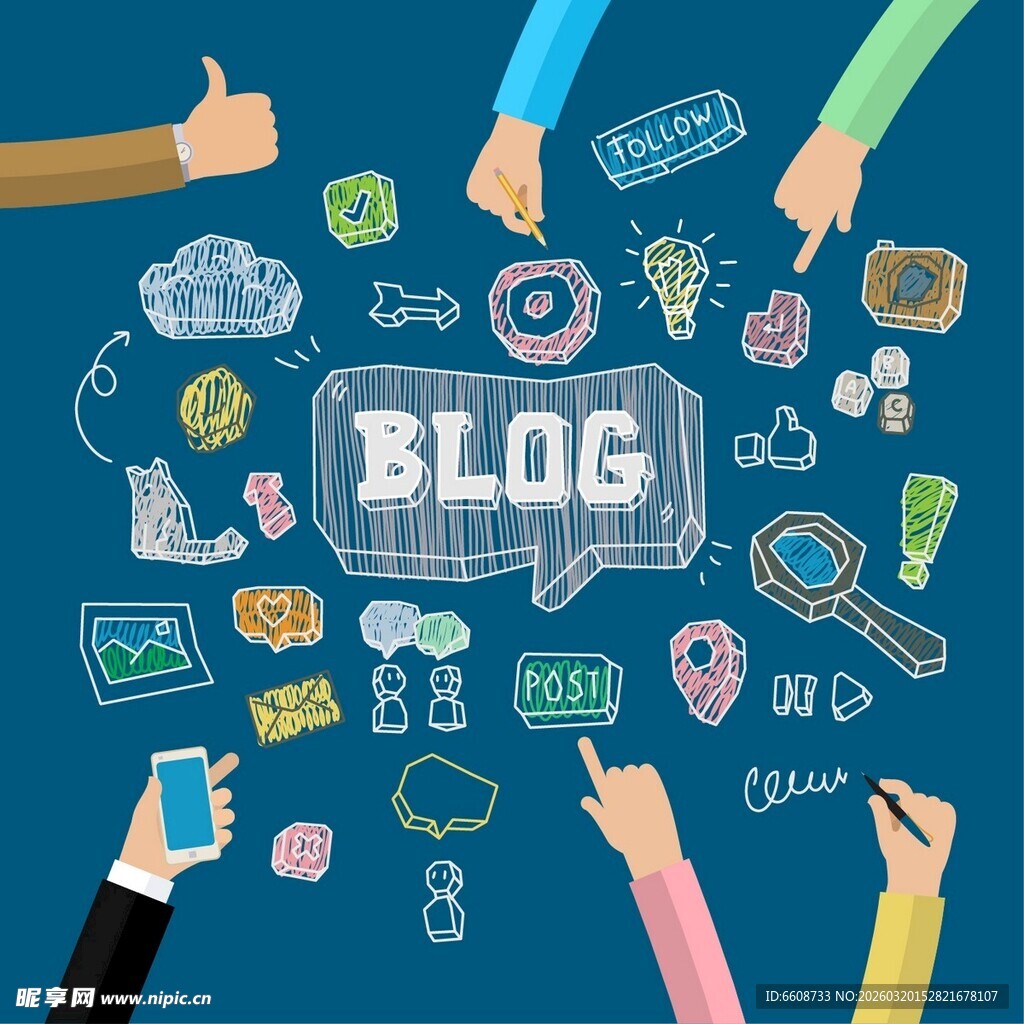 博客相关创意概念与互动