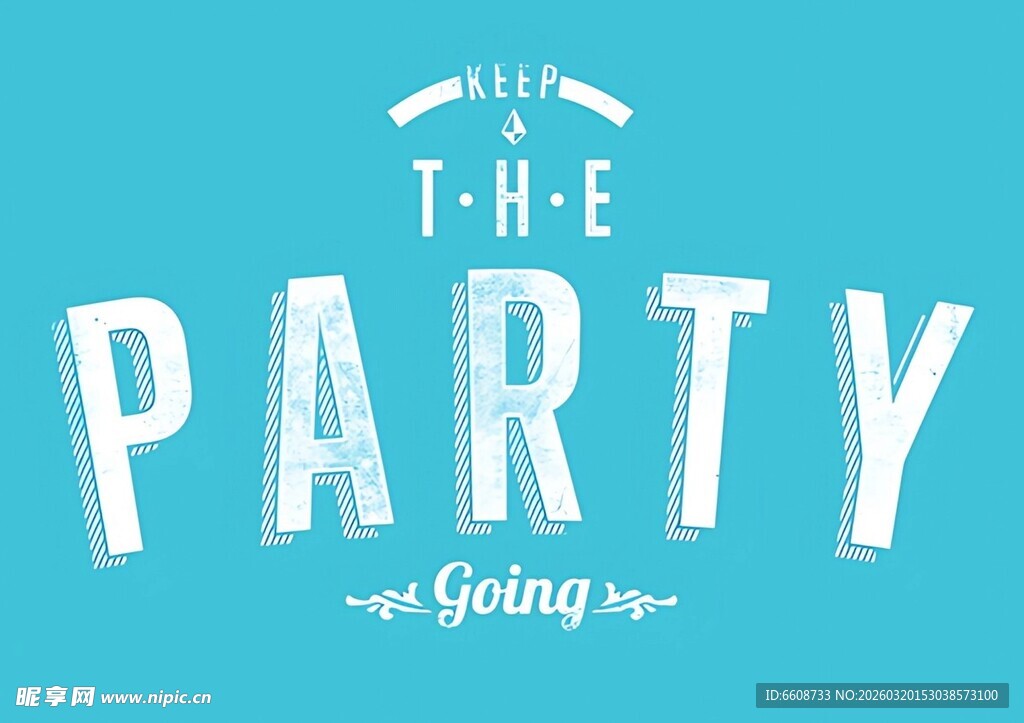 蓝色派对主题装饰设计