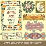 复古标签矢量图素材