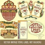 复古矢量标签与徽标素材