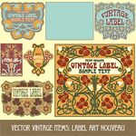 复古风格标签矢量素材