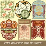 复古风格标签模板集合