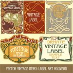 复古风格标签矢量素材