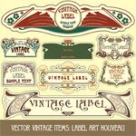 复古风格标签与徽章设计