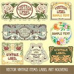 复古风格矢量标签与徽章