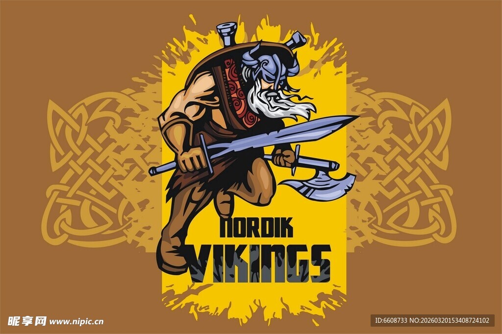 维京海盗插画形象