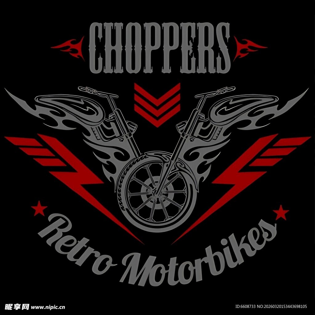 复古摩托车标志设计