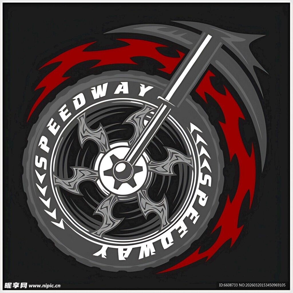 摩托车轮胎酷炫图案设计