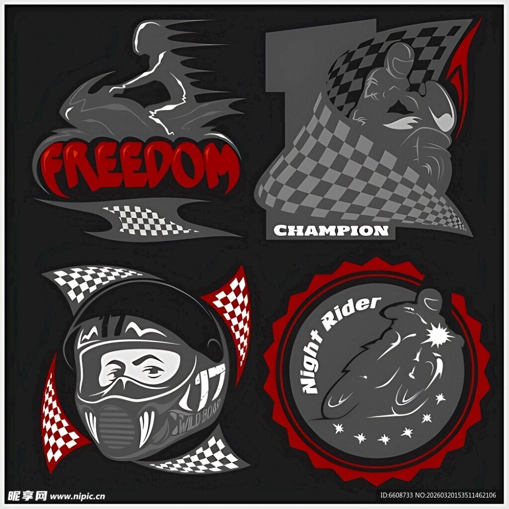 赛车主题创意图案设计