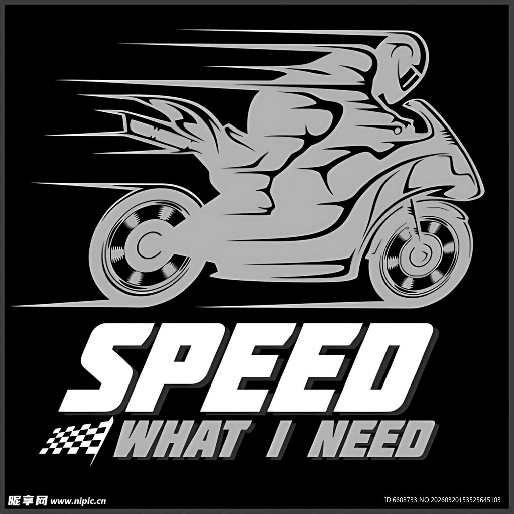 摩托车骑手的速度渴望