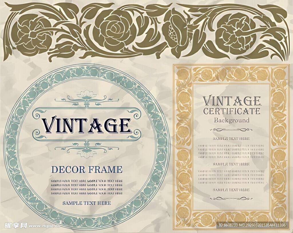 复古风格标签设计模板