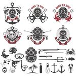 海洋风纹身图案设计素材