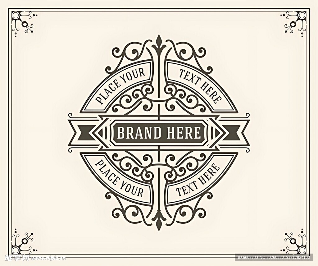 复古风格啤酒标签设计