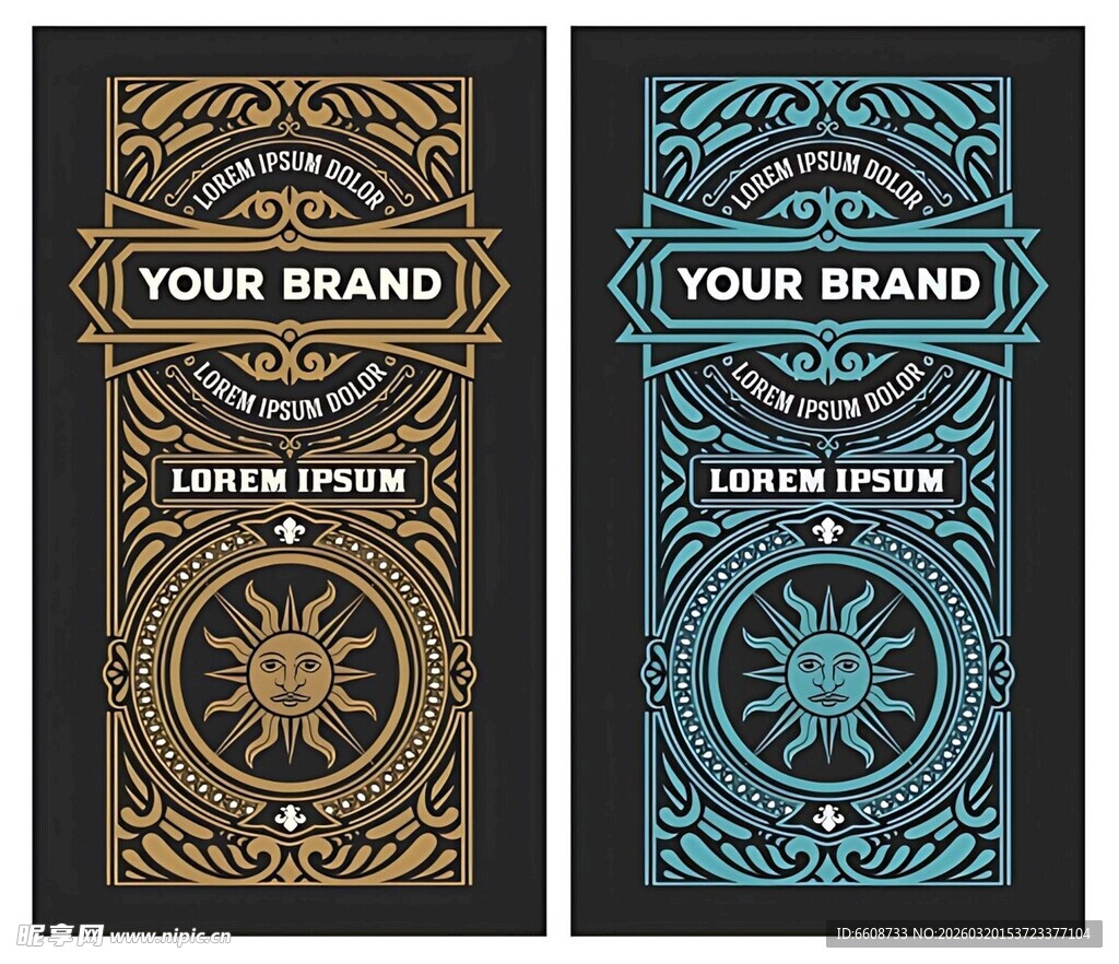 复古风品牌书签设计