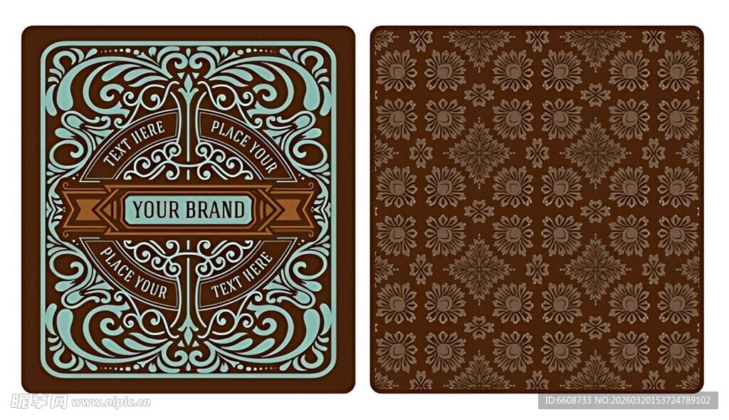 复古花纹笔记本封面设计