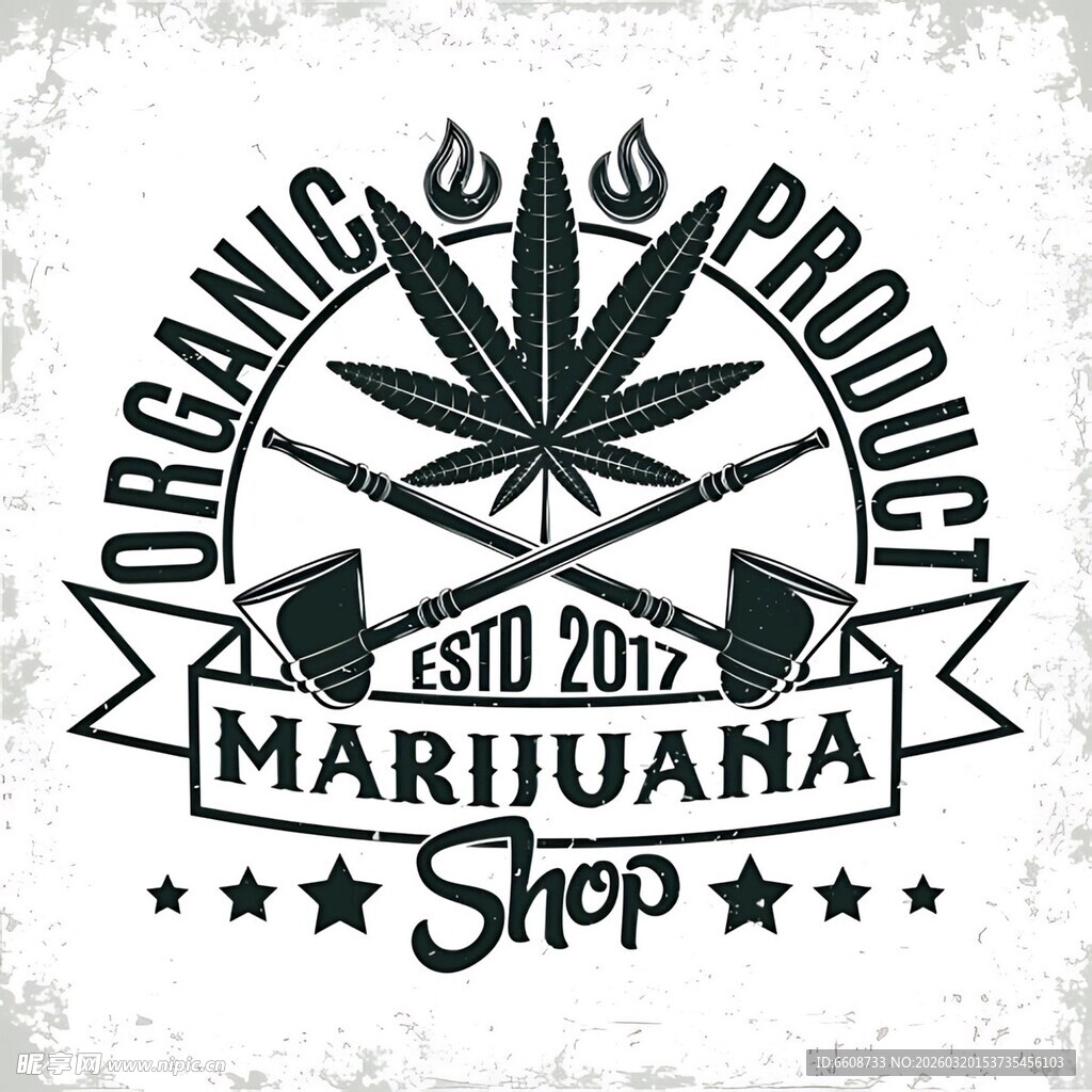 大麻商店有机产品标志