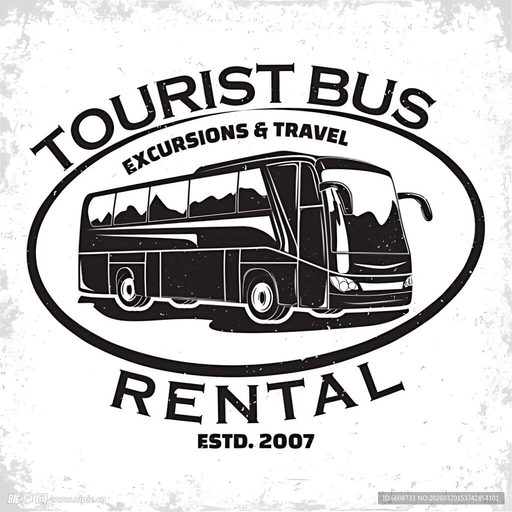 旅游巴士租赁标志图案