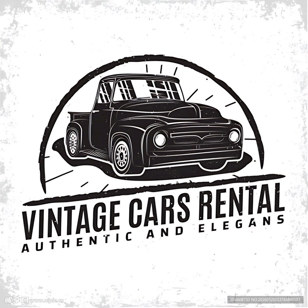 复古汽车租赁标志设计