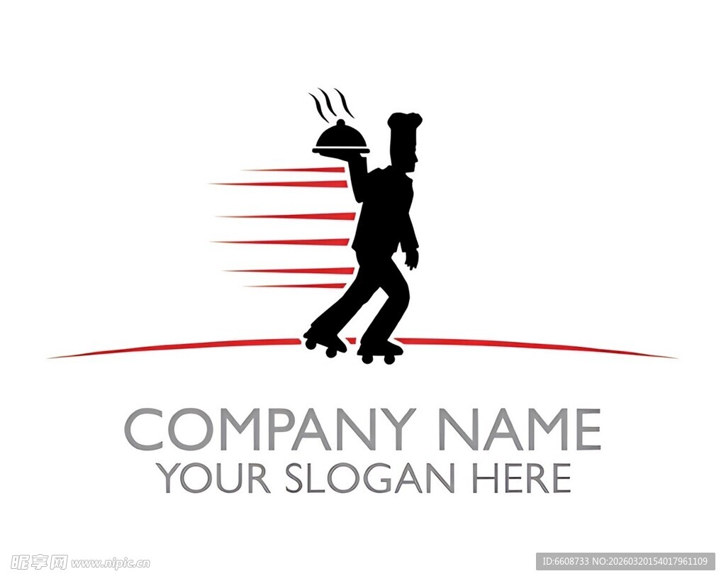 动感人物标志设计