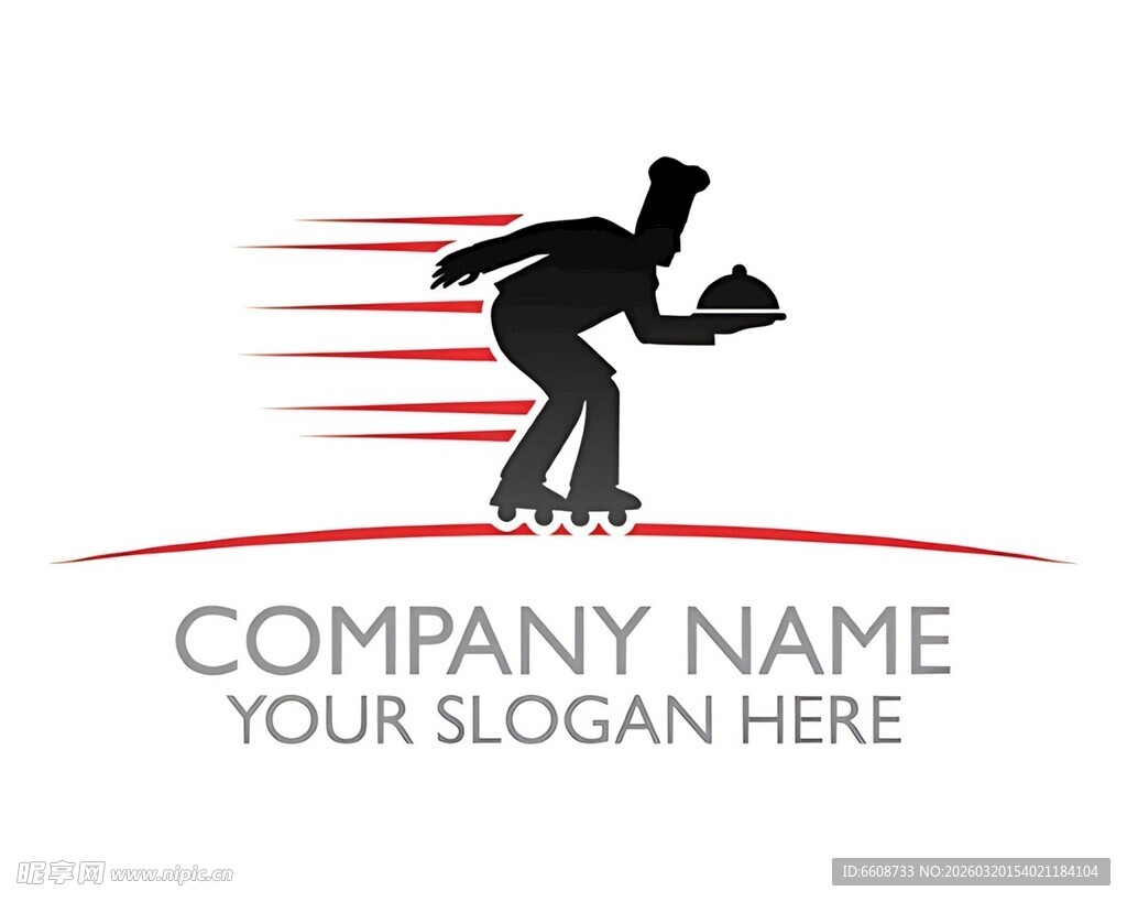 送餐员标志设计