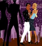 复古舞会中的舞者风采