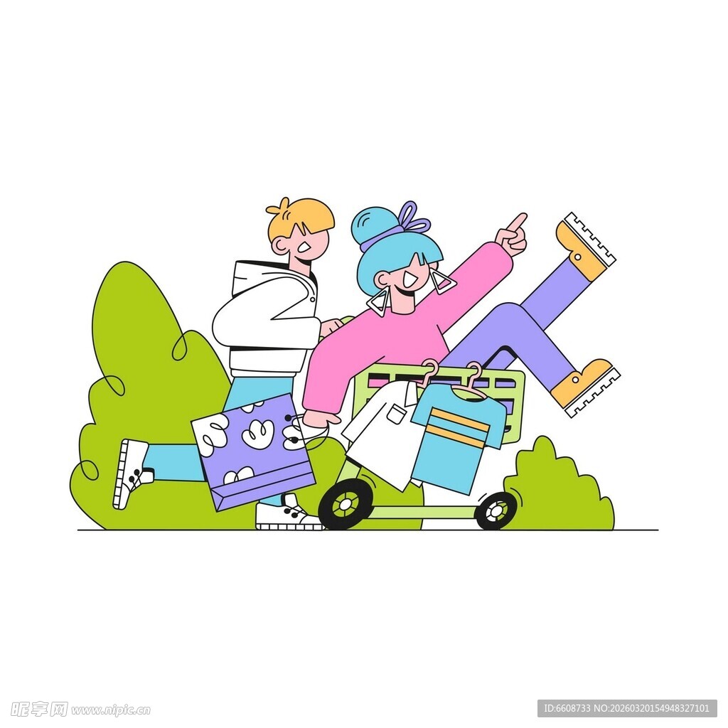 户外欢乐骑行的人们