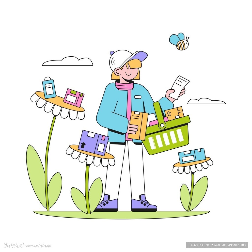 老人户外快乐采摘蔬果