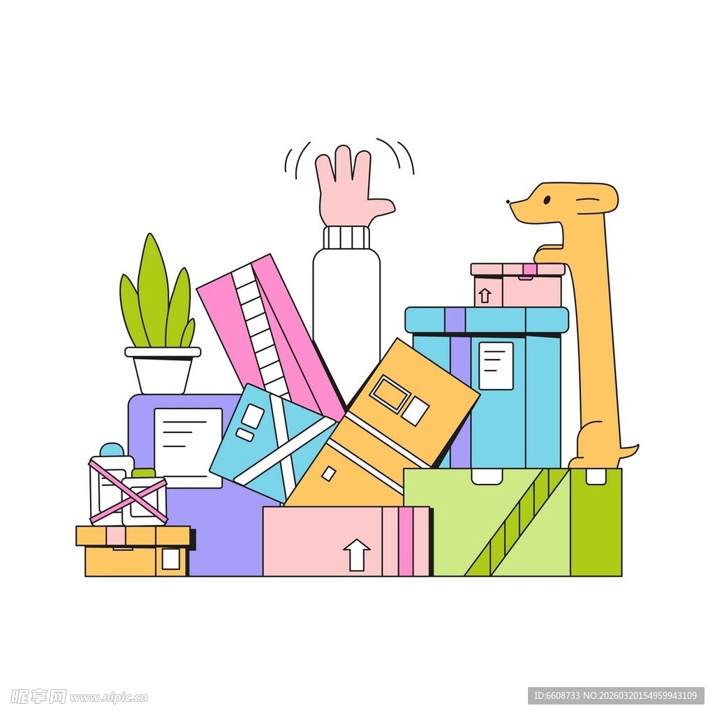 堆满杂物的办公角落