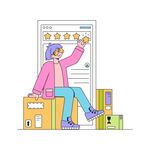 女孩靠书籍享受五星好评时刻