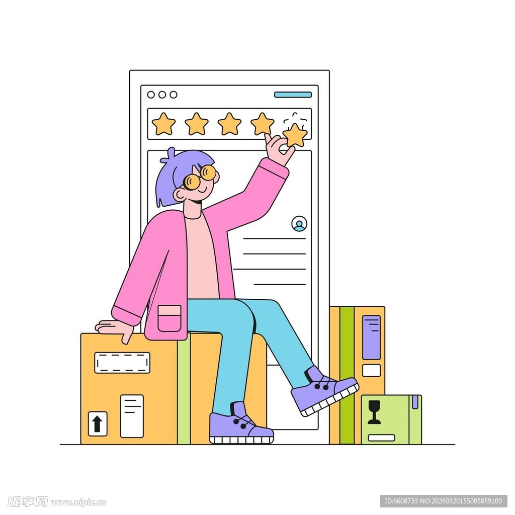 女孩靠书籍享受五星好评时刻