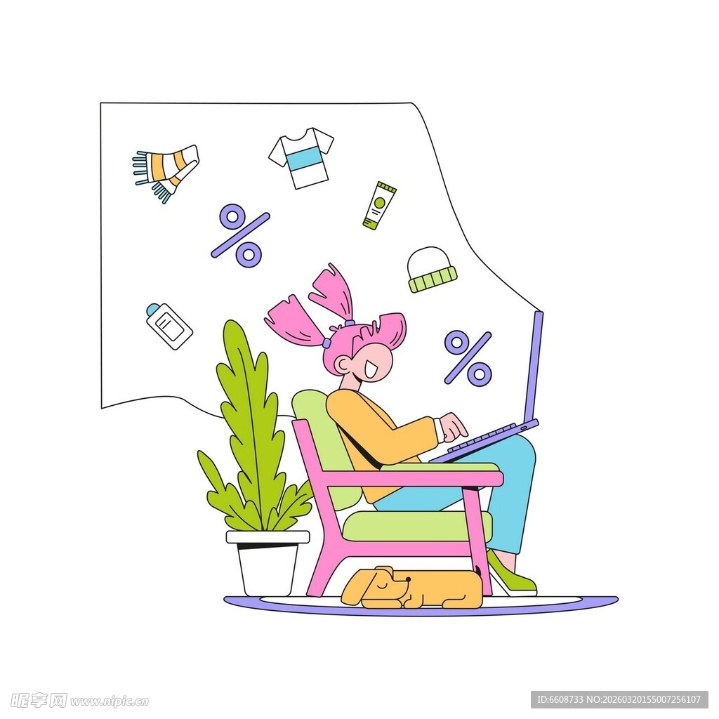 居家办公的时尚达人