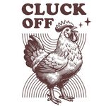 公鸡图案CLUCK OFF字样