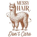 凌乱毛发的羊驼不在意