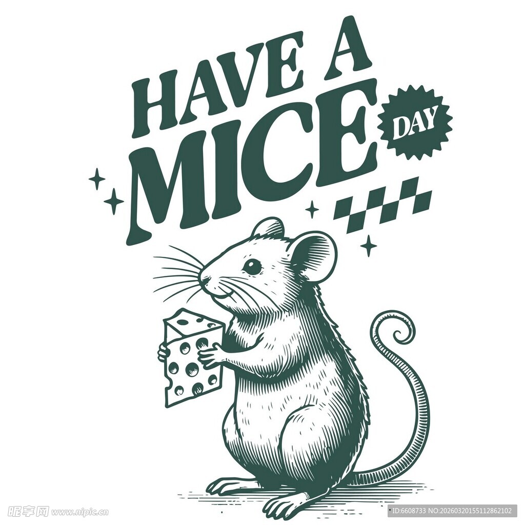 可爱老鼠图案欢乐氛围