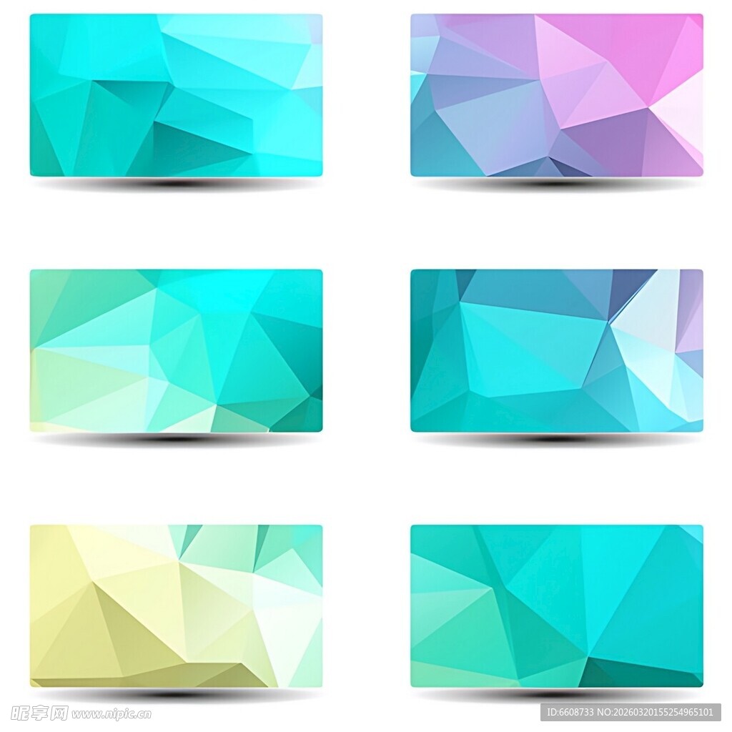 多彩几何多边形背景图案