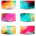 多彩多边形几何背景图案