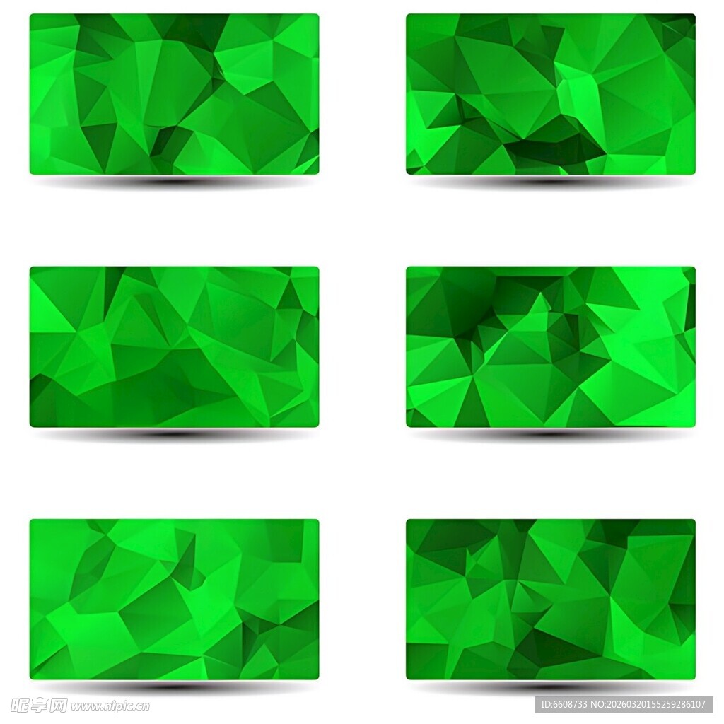 绿色多边形几何背景组图