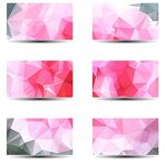 粉色多边形几何背景图案