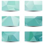 蓝绿色多边形几何背景图