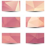 粉色几何多边形背景组图