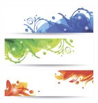 多彩水彩风格横幅设计