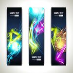 炫彩动感横幅设计模板