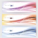 多彩波浪风格横幅设计