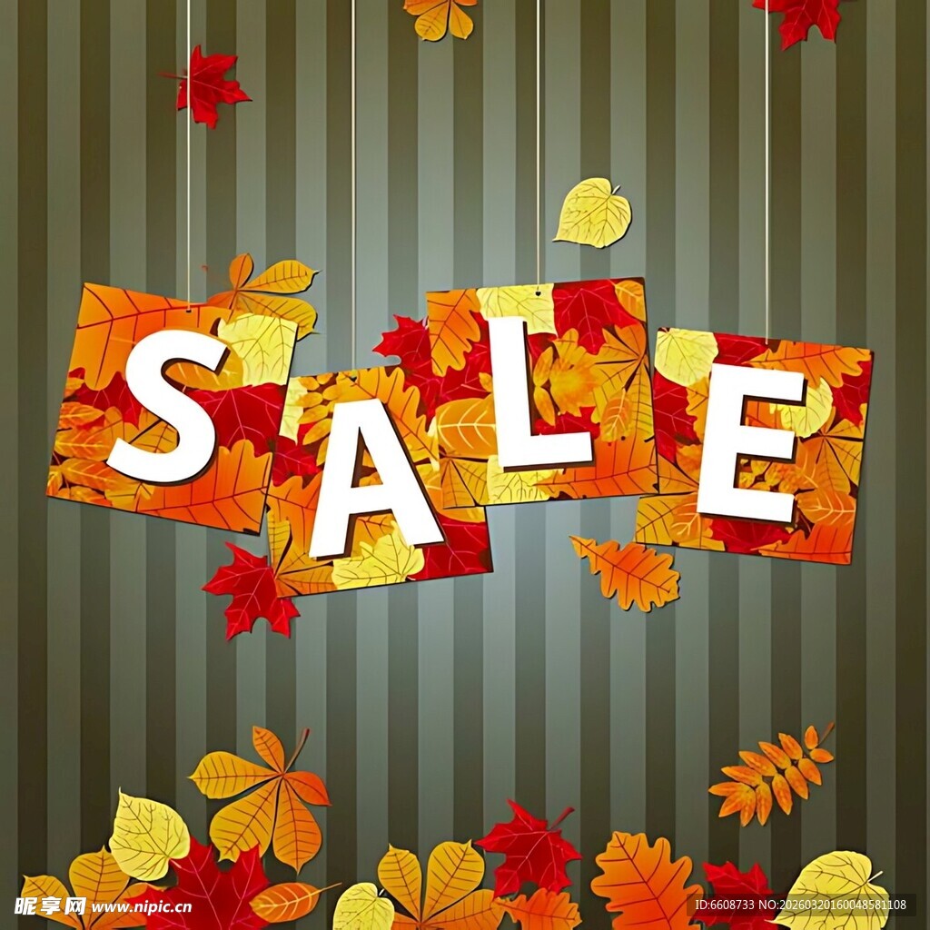 秋季促销背景图