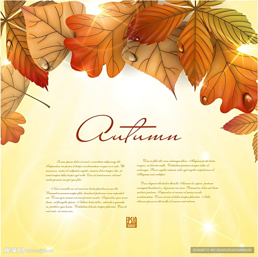 秋季落叶背景图