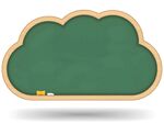 云朵形状的绿色黑板