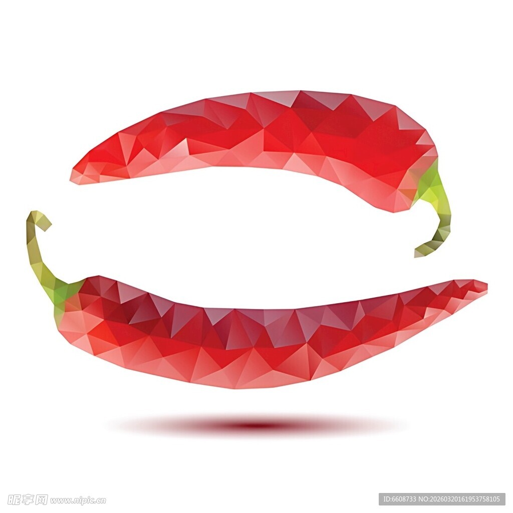 立体折纸风红辣椒