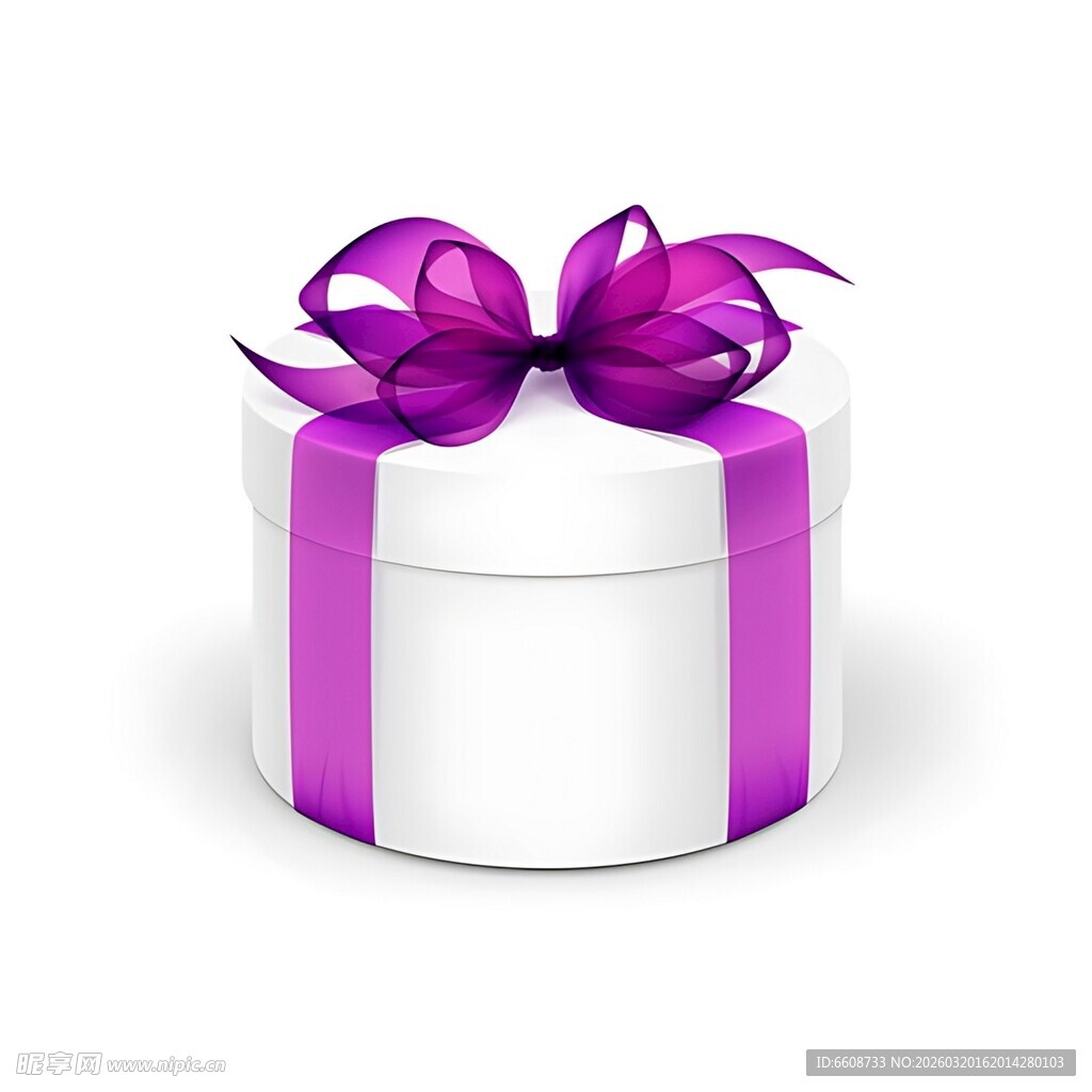 精美紫色蝴蝶结礼品盒